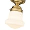 Z-Lite Vaughn 1 Light Flush Mount, Heritage Brass & Matte Opal 735F1-HBR - alternate 6